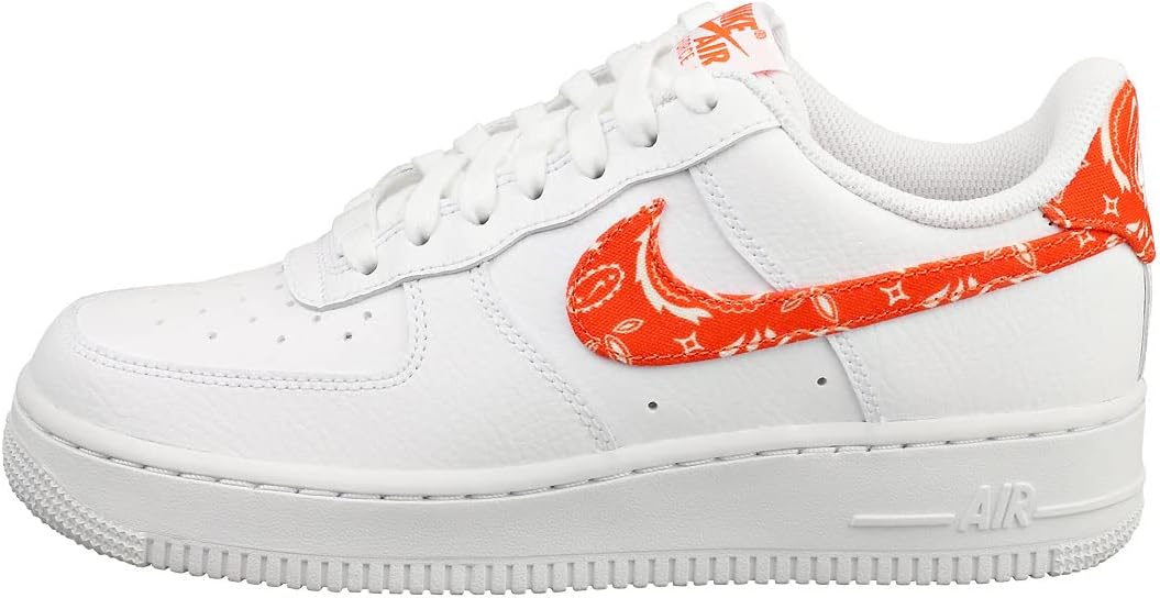 Nike Women's Basketball Shoe, White/Rush Orange-white, 8.5
