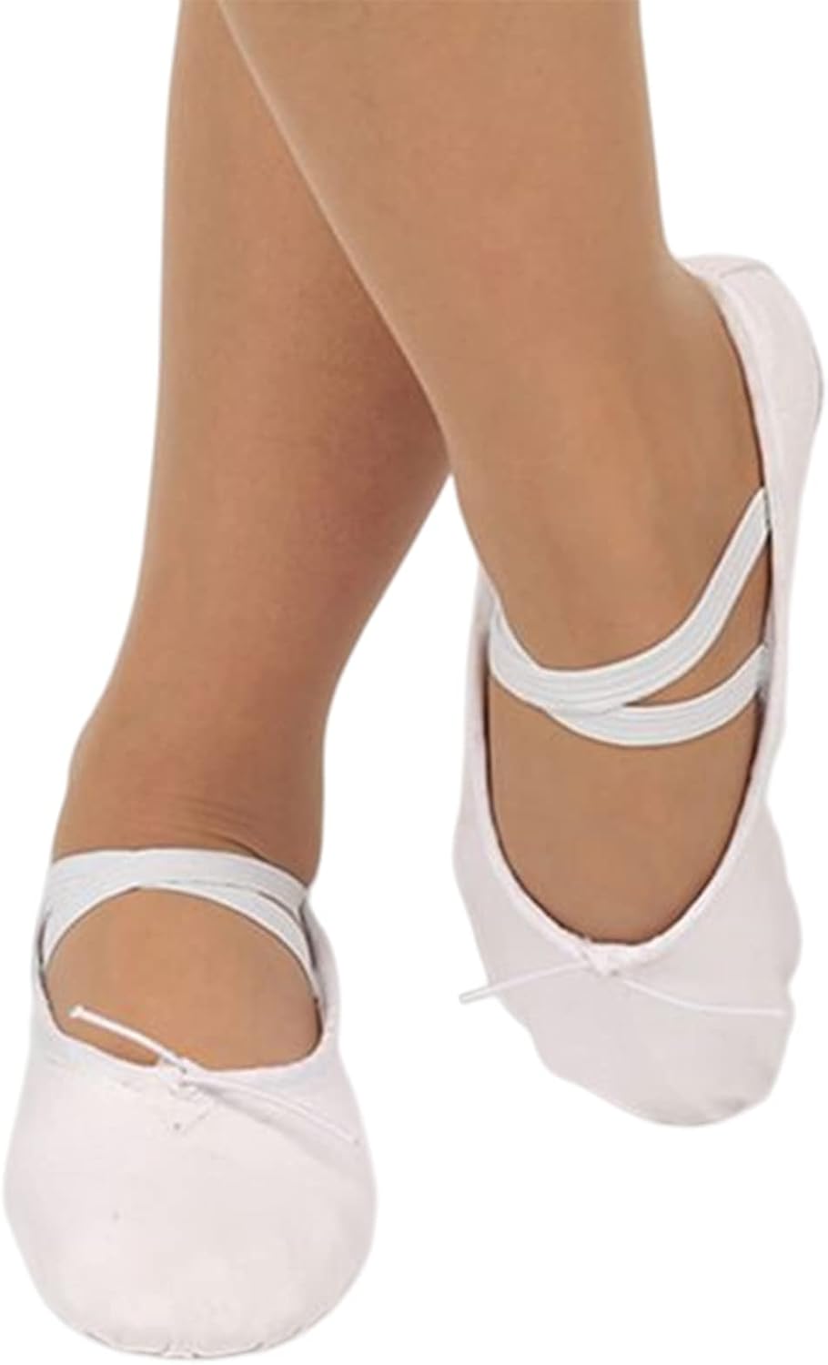 tinysiry Ballet Shoes with Ribbons, Soft Comfortable Cotton Insole Ballet Dance Shoes, Dancing Shoes for Yoga White 33, White, 33