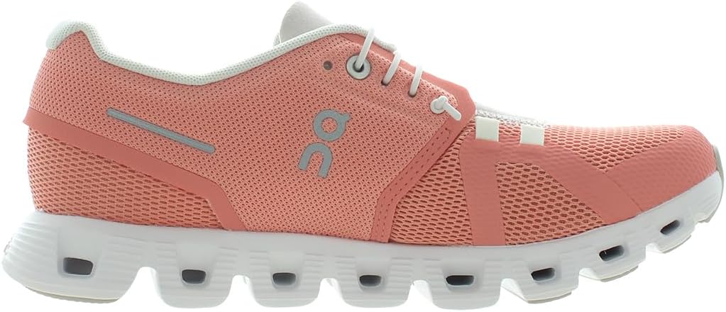 On Women's Cloud 5 Terry Sneakers, Flamingo/Pearl-flamingo/Peach, 8.5