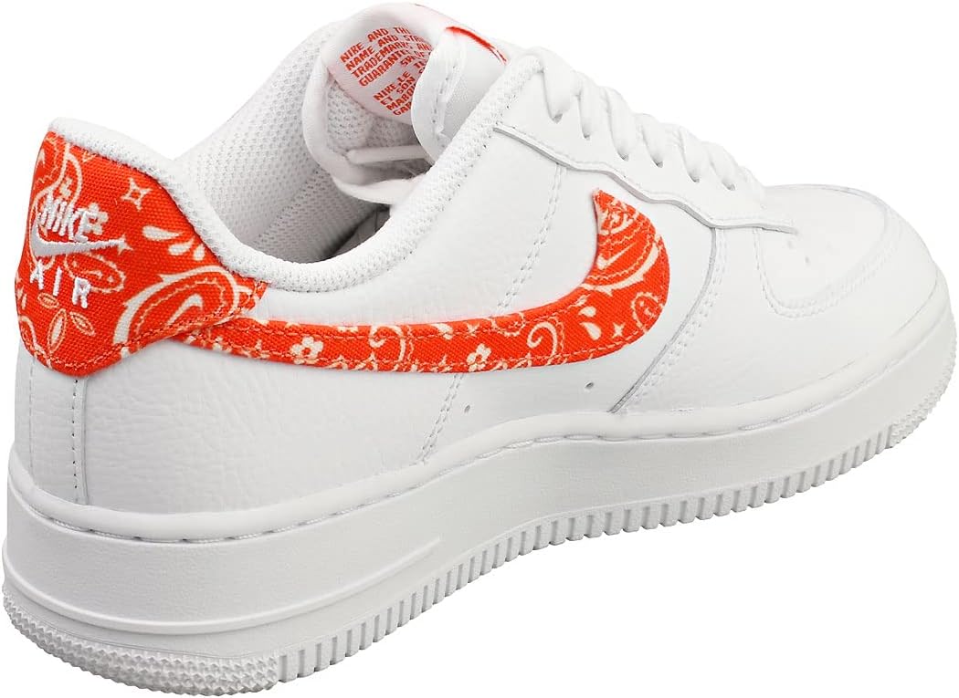 Nike Women's Basketball Shoe, White/Rush Orange-white, 8.5