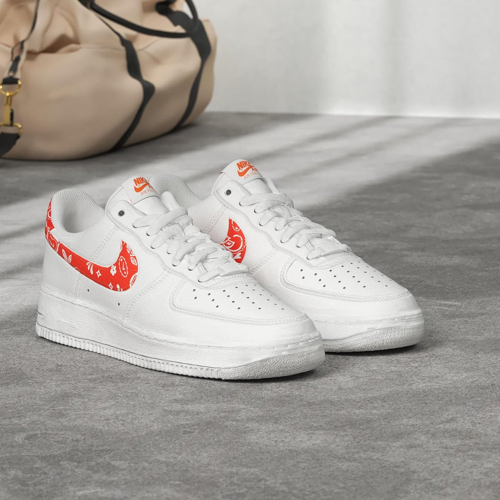 Nike Women's Basketball Shoe, White/Rush Orange-white, 8.5